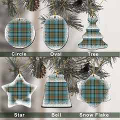 Walkinshaw Tartan Christmas Ceramic Ornament - Snow Style