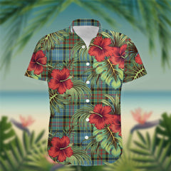 Walkinshaw Tartan Hawaiian Shirt Hibiscus, Coconut, Parrot, Pineapple - Tropical Garden Shirt