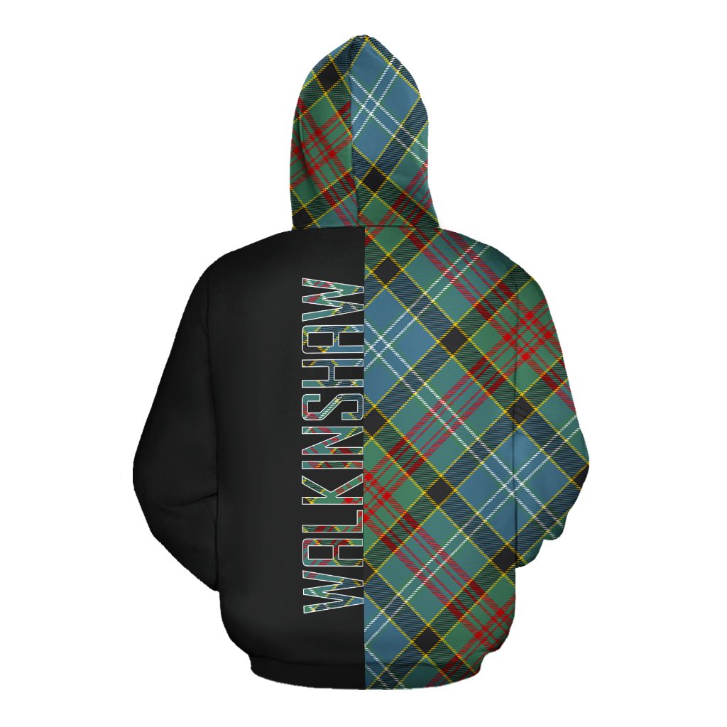 Walkinshaw Tartan Hoodie Half of Me - Cross Style