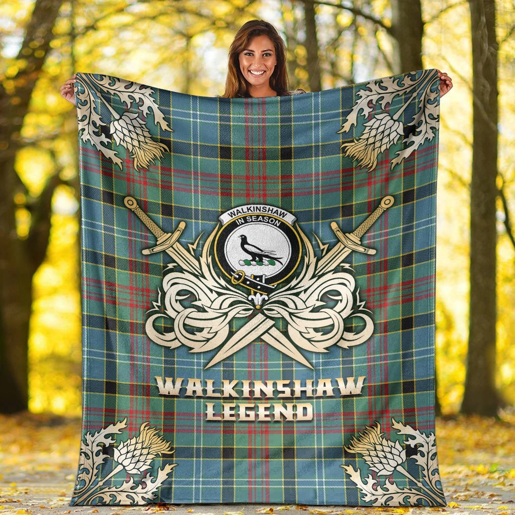 Walkinshaw Tartan Gold Courage Symbol Blanket