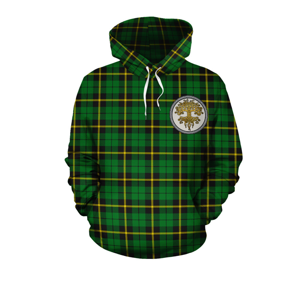 Wallace Hunting - Green Tartan Hoodie - Tree Of Life