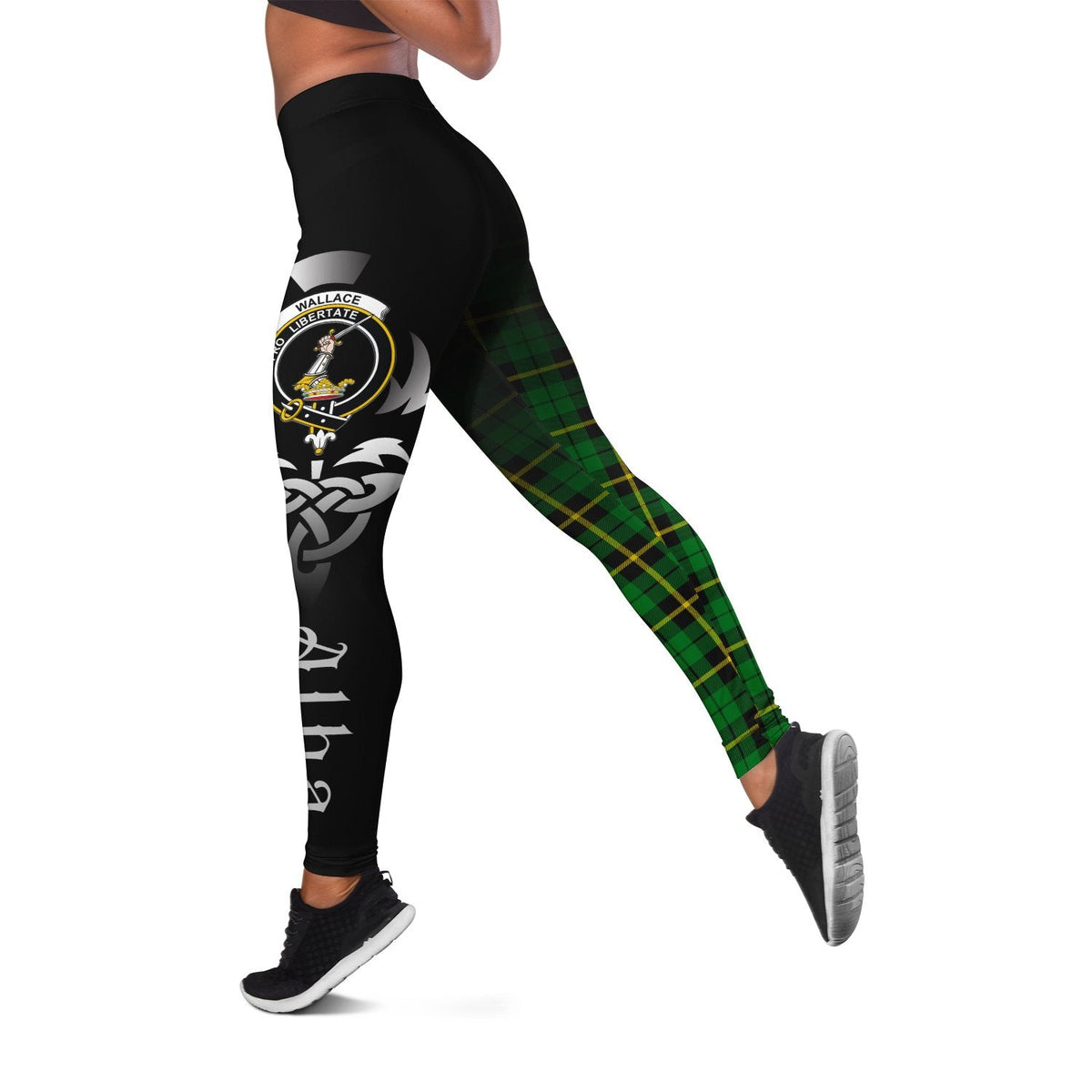 Wallace Hunting - Green Tartan Leggings - Alba Celtic Style