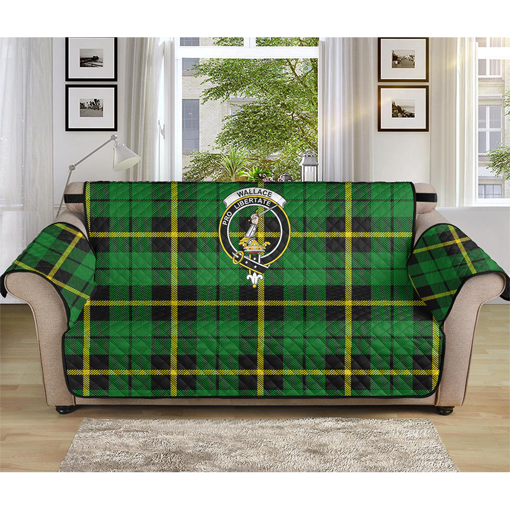 Wallace Hunting - Green Tartan Crest Sofa Protector