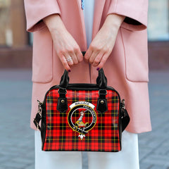 Wallace Hunting - Red Tartan Crest Shoulder Handbags