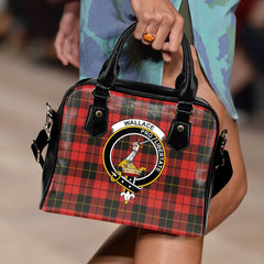 Wallace Weathered Tartan Crest Shoulder Handbags