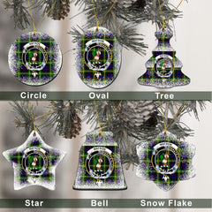 Watson Tartan Christmas Ceramic Ornament - Snow Style