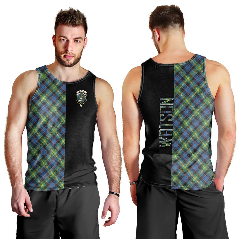 Watson Ancient Tartan Crest Men's Tank Top - Cross Style