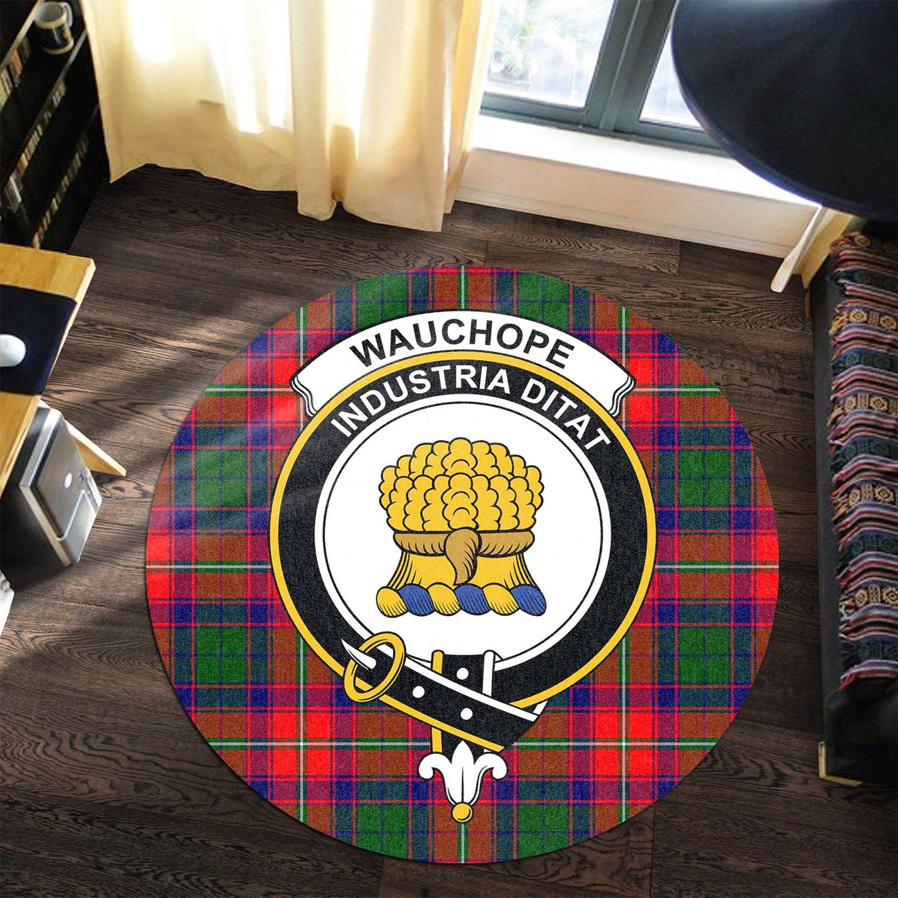 Wauchope Tartan Crest Round Rug