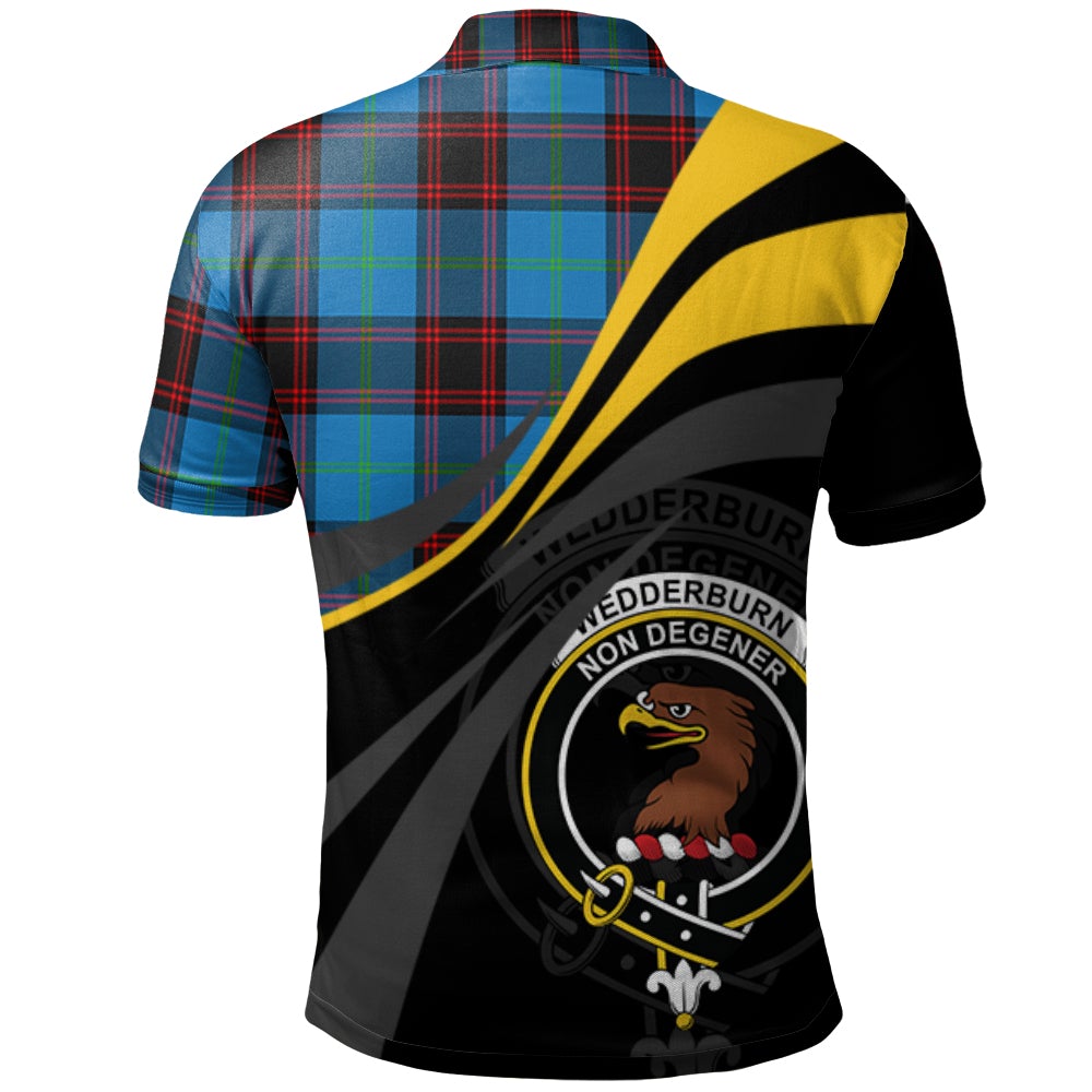 Wedderburn Tartan Polo Shirt - Royal Coat Of Arms Style