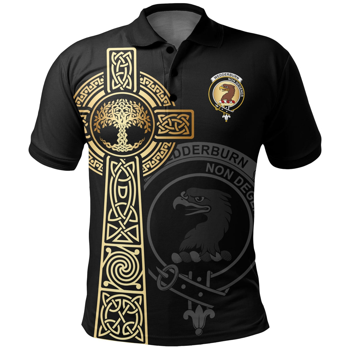 Wedderburn Clan Unisex Polo Shirt - Celtic Tree Of Life