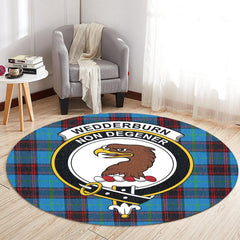 Wedderburn Tartan Crest Round Rug