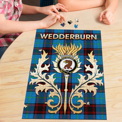 Wedderburn Tartan Crest Thistle Jigsaw Puzzles