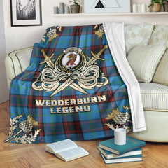 Wedderburn Tartan Gold Courage Symbol Blanket