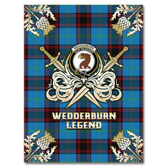 Wedderburn Tartan Gold Courage Symbol Blanket