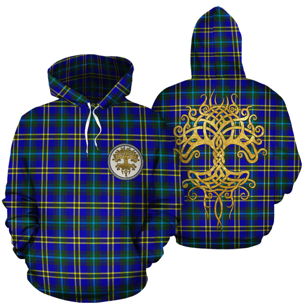 Weir Modern Tartan Hoodie - Tree Of Life