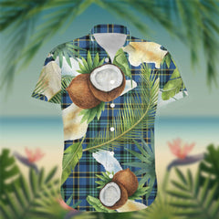 Weir Tartan Hawaiian Shirt Hibiscus, Coconut, Parrot, Pineapple - Tropical Garden Shirt