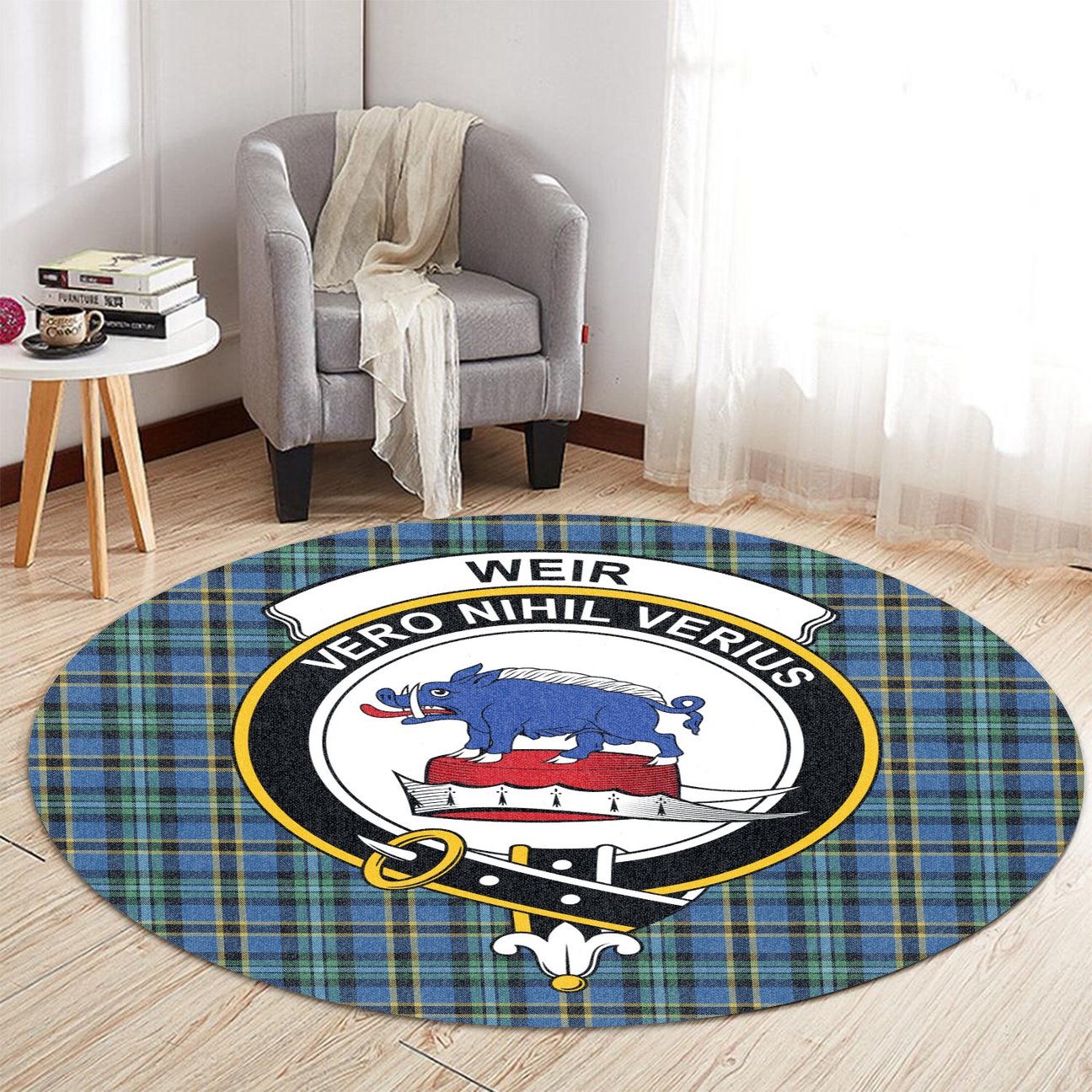 Weir Ancient Tartan Crest Round Rug