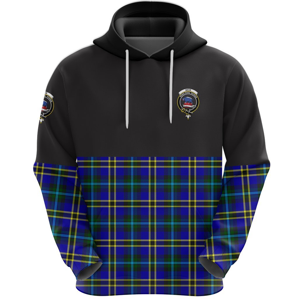 Weir Modern Clan Half Of Tartan Hoodie