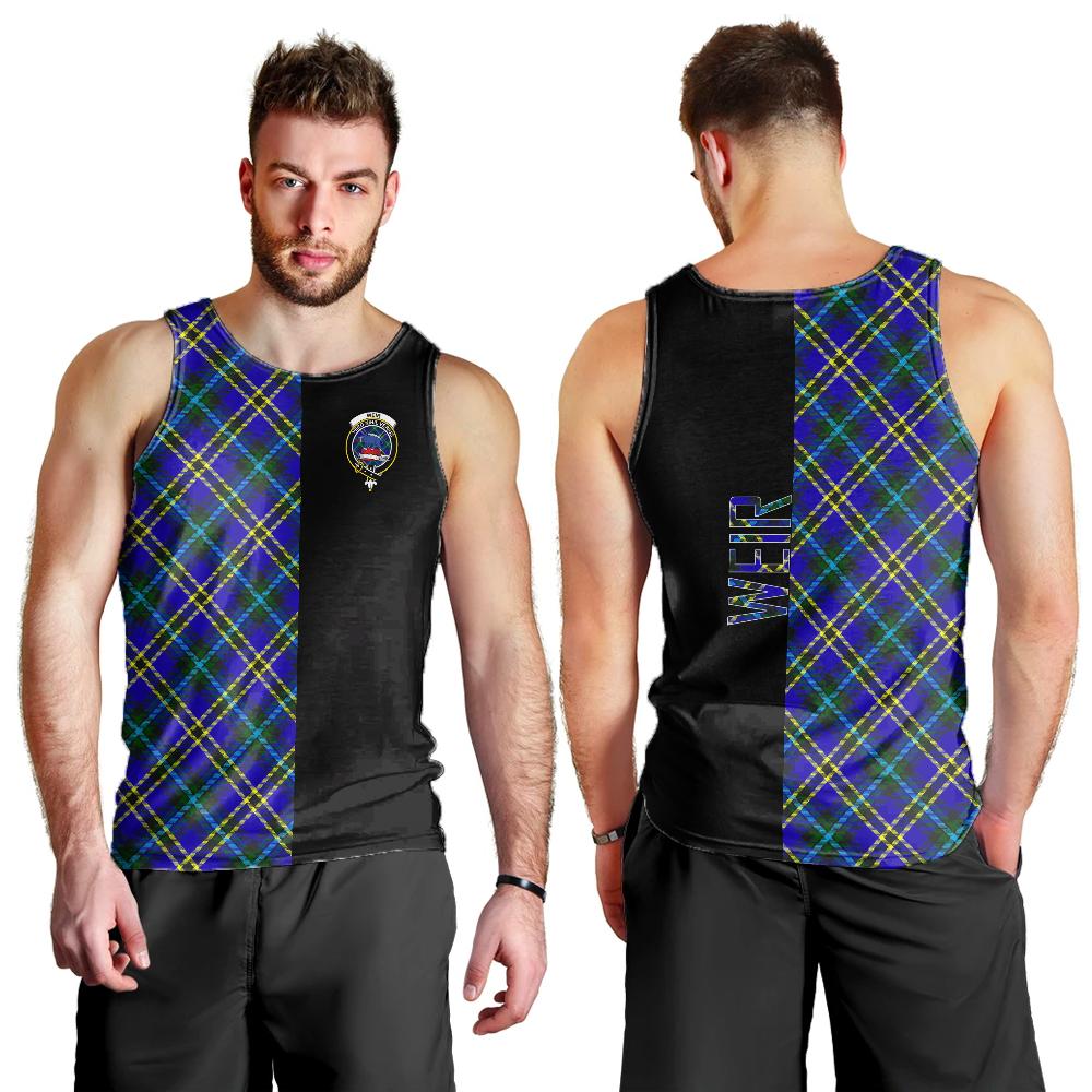 Weir Modern Tartan Crest Men's Tank Top - Cross Style