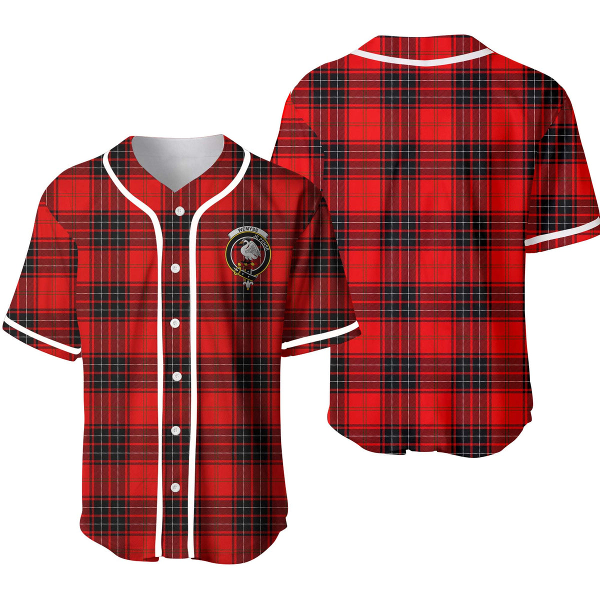 Wemyss Tartan Unisex Baseball Jersey