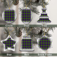 Whitelaw Tartan Christmas Ceramic Ornament - Snow Style