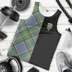 Whitelaw Tartan Crest Men's Tank Top - Cross Style