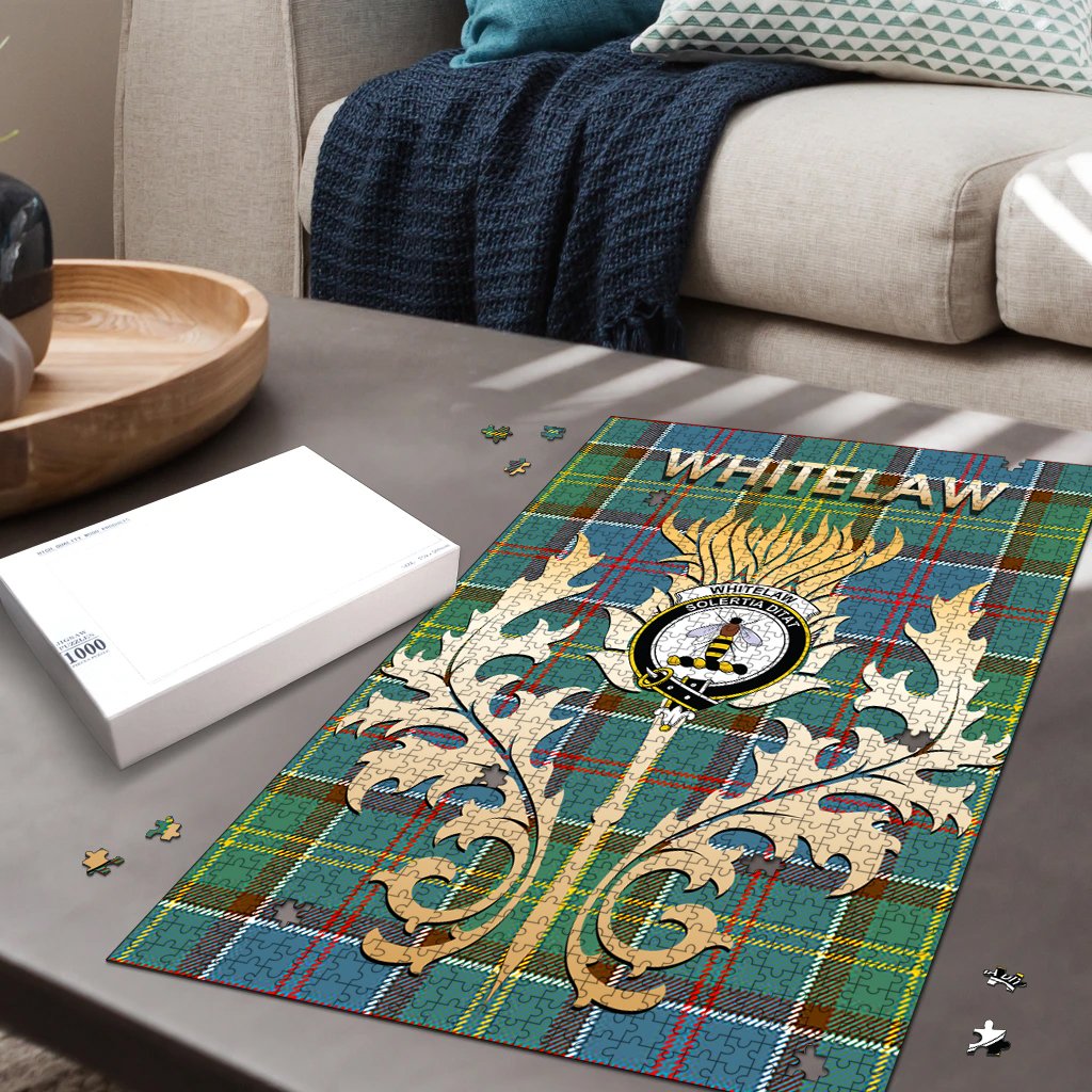 Whitelaw Tartan Crest Thistle Jigsaw Puzzles