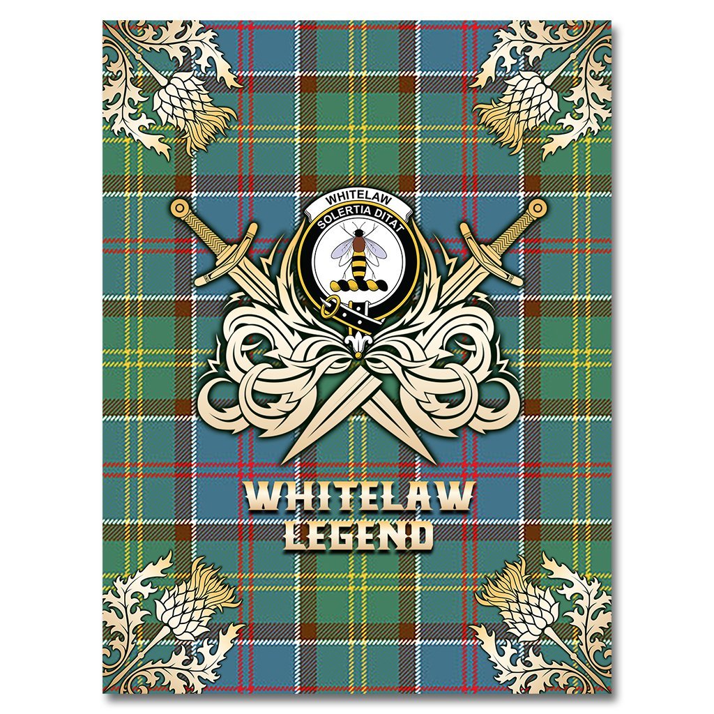 Whitelaw Tartan Gold Courage Symbol Blanket