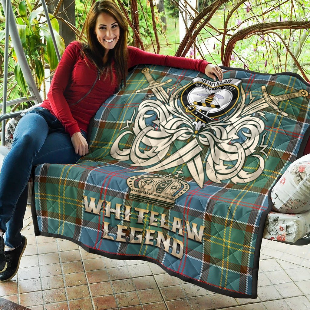 Whitelaw Tartan Crest Legend Gold Royal Premium Quilt