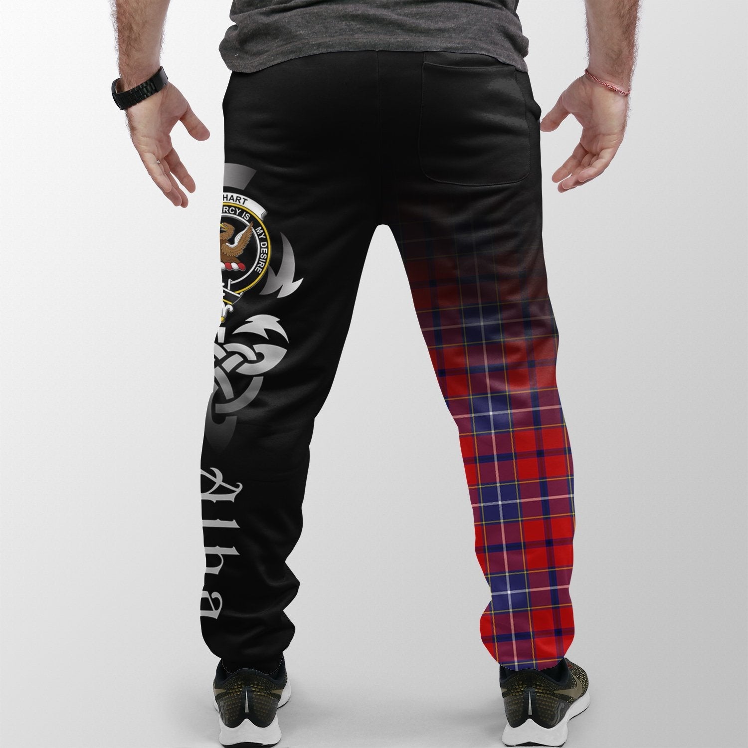 Wishart Dress Tartan Crest Jogger Sweatpants - Alba Celtic Style