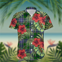 Wishart Tartan Hawaiian Shirt Hibiscus, Coconut, Parrot, Pineapple - Tropical Garden Shirt