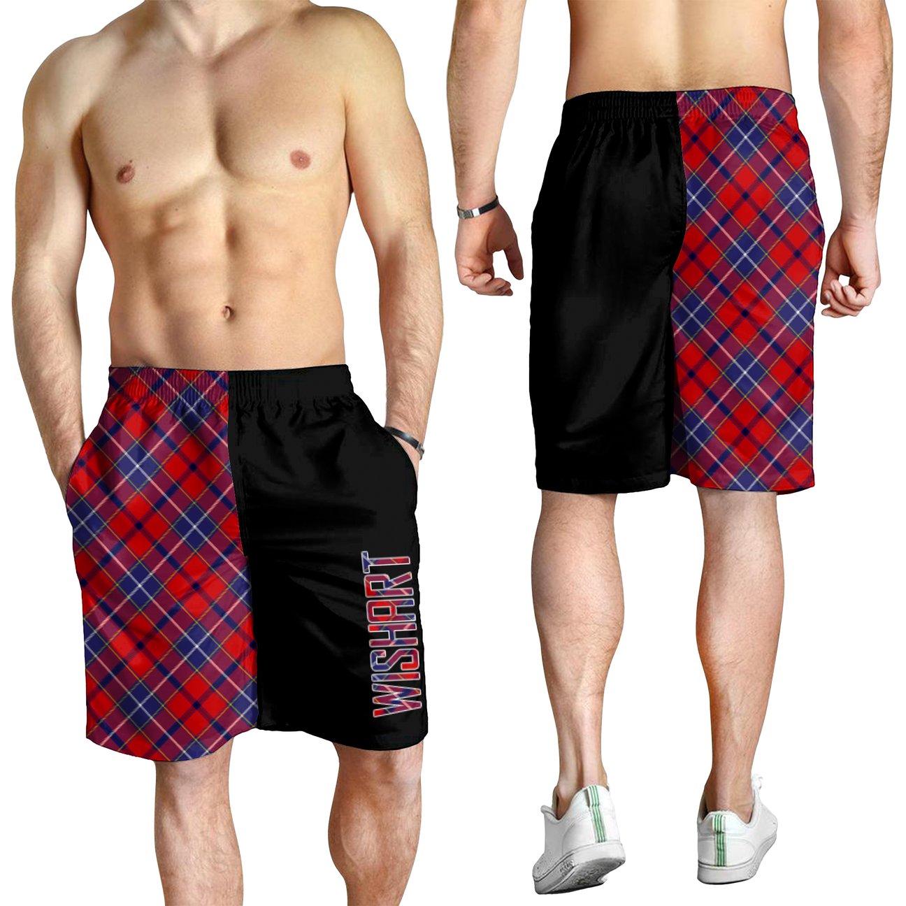 Wishart Dress Tartan Crest Men's Short - Cross Style