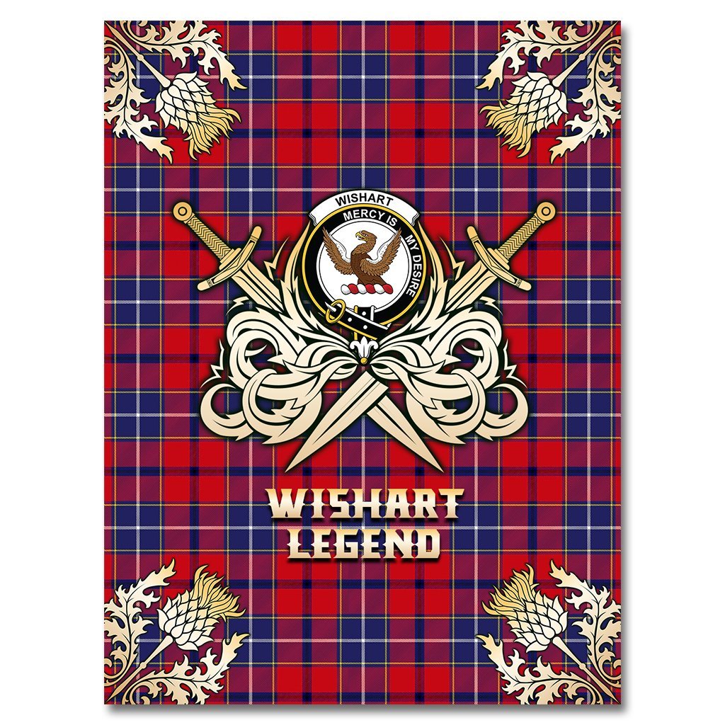 Wishart Dress Tartan Gold Courage Symbol Blanket