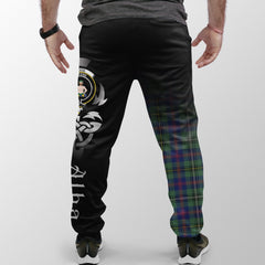 Wood Modern Tartan Crest Jogger Sweatpants - Alba Celtic Style