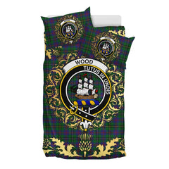 Wood Tartan Crest Bedding Set - Golden Thistle Style