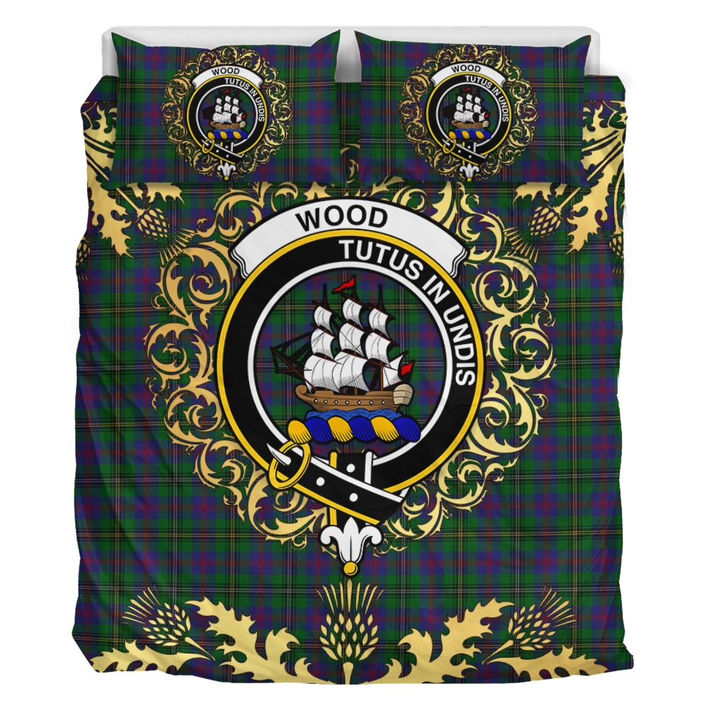 Wood Tartan Crest Bedding Set - Golden Thistle Style