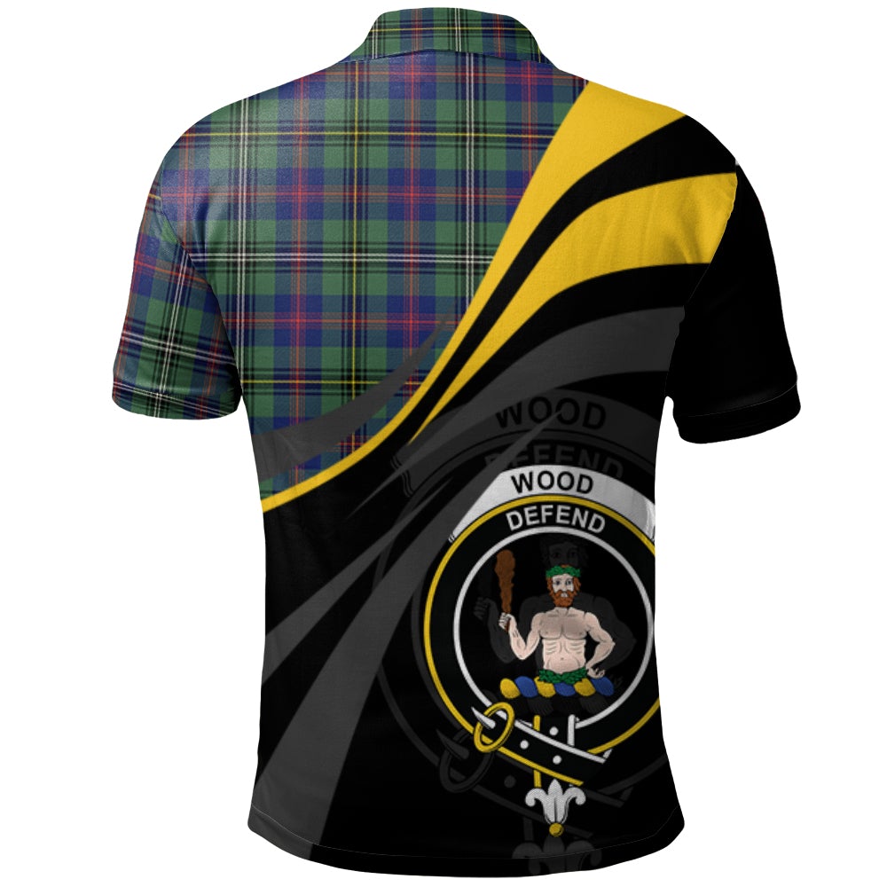 Wood Modern Tartan Polo Shirt - Royal Coat Of Arms Style