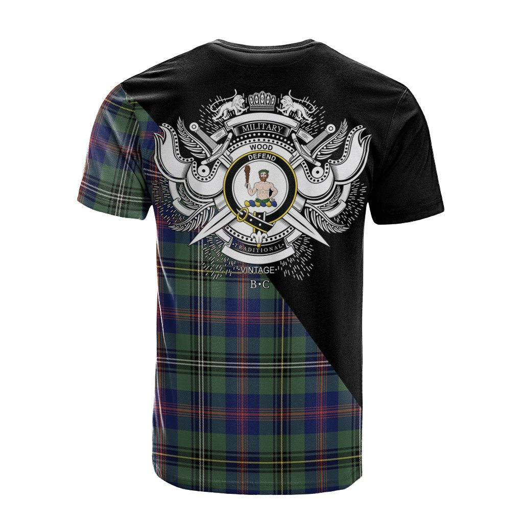 Wood Modern Tartan - Military T-Shirt