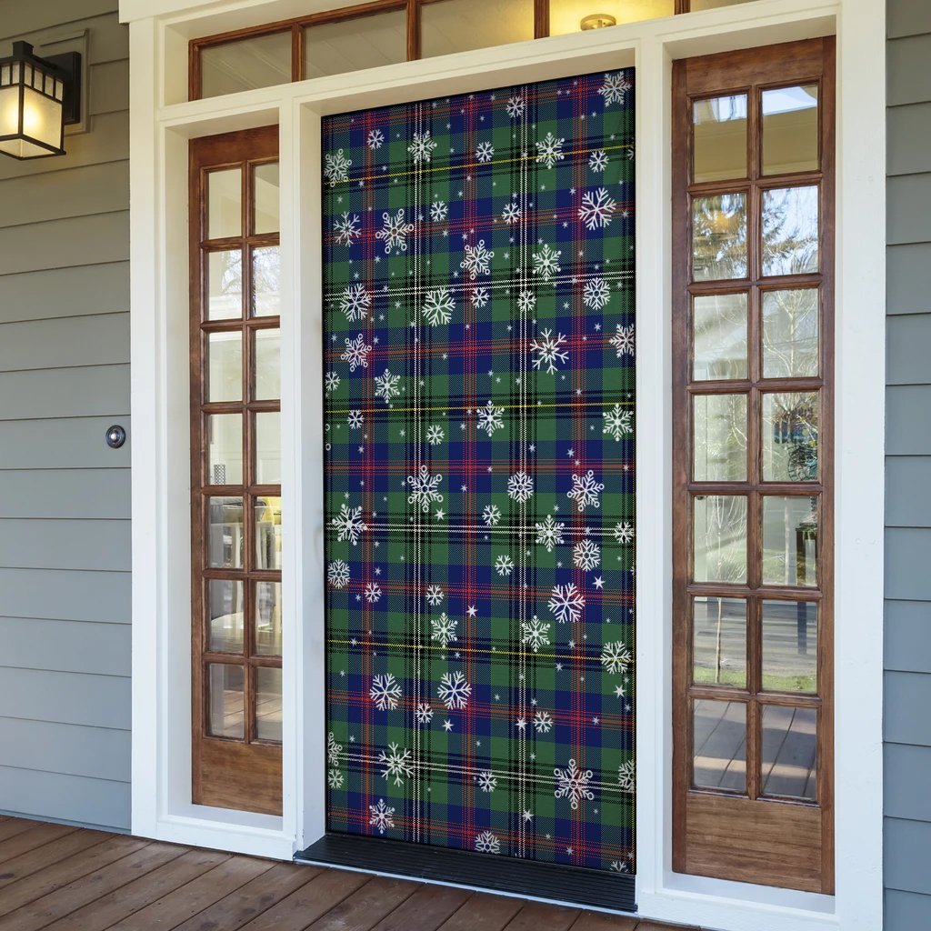 Wood Modern Christmas Tartan Door Socks