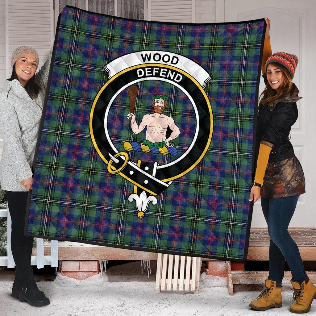 Wood Modern Tartan Crest Quilt