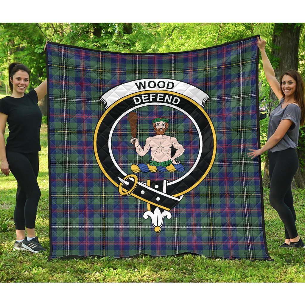 Wood Modern Tartan Crest Quilt