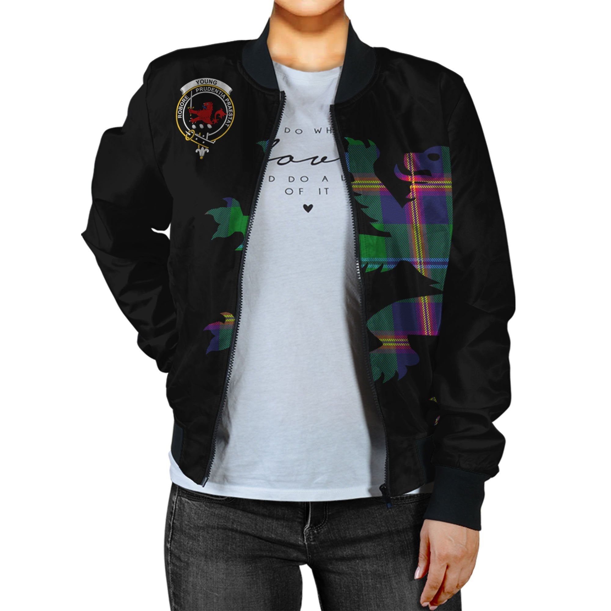 Young Tartan Bomber Jacket Lion & Thistle