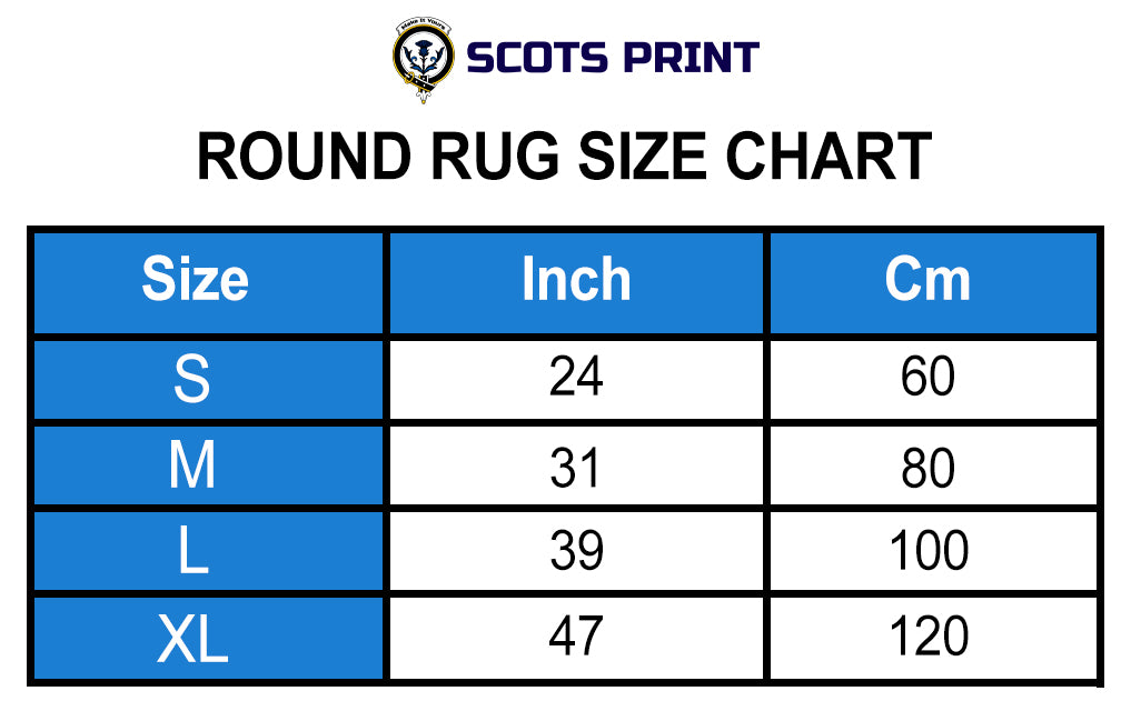 Gow of McGouan Tartan Crest Round Rug