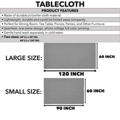 Heron Crest Tablecloth - Black Style