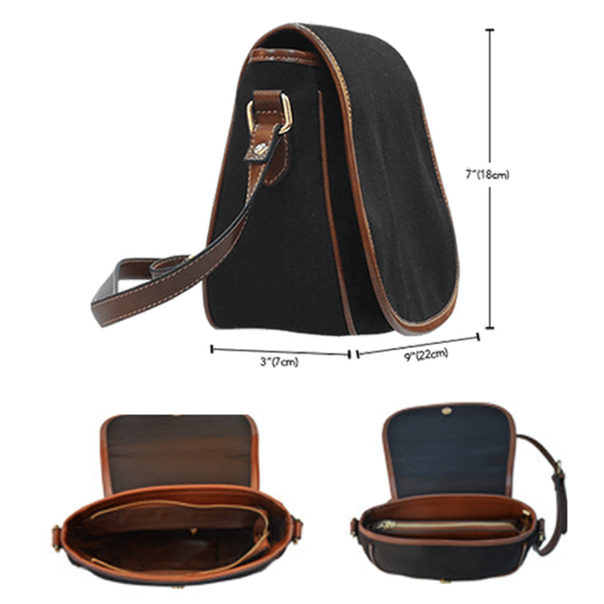 MacKinnon Hunting Modern Tartan Crest Saddle Handbags