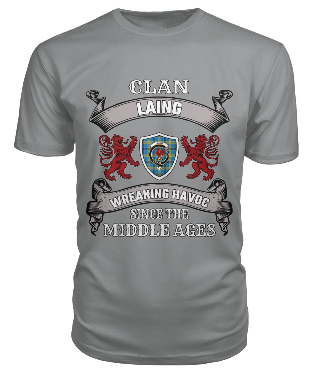 Laing Family Tartan - 2D T-shirt