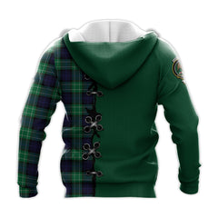 Abercrombie Tartan Hoodie - Lion Rampant And Celtic Thistle Style