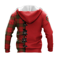 Adair Tartan Hoodie - Lion Rampant And Celtic Thistle Style