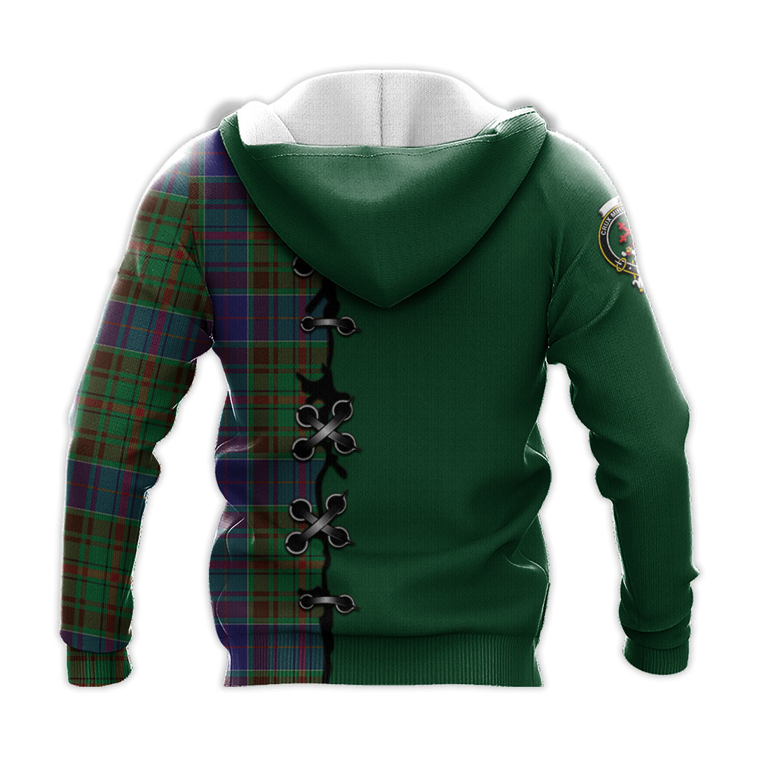 Adam Tartan Hoodie - Lion Rampant And Celtic Thistle Style