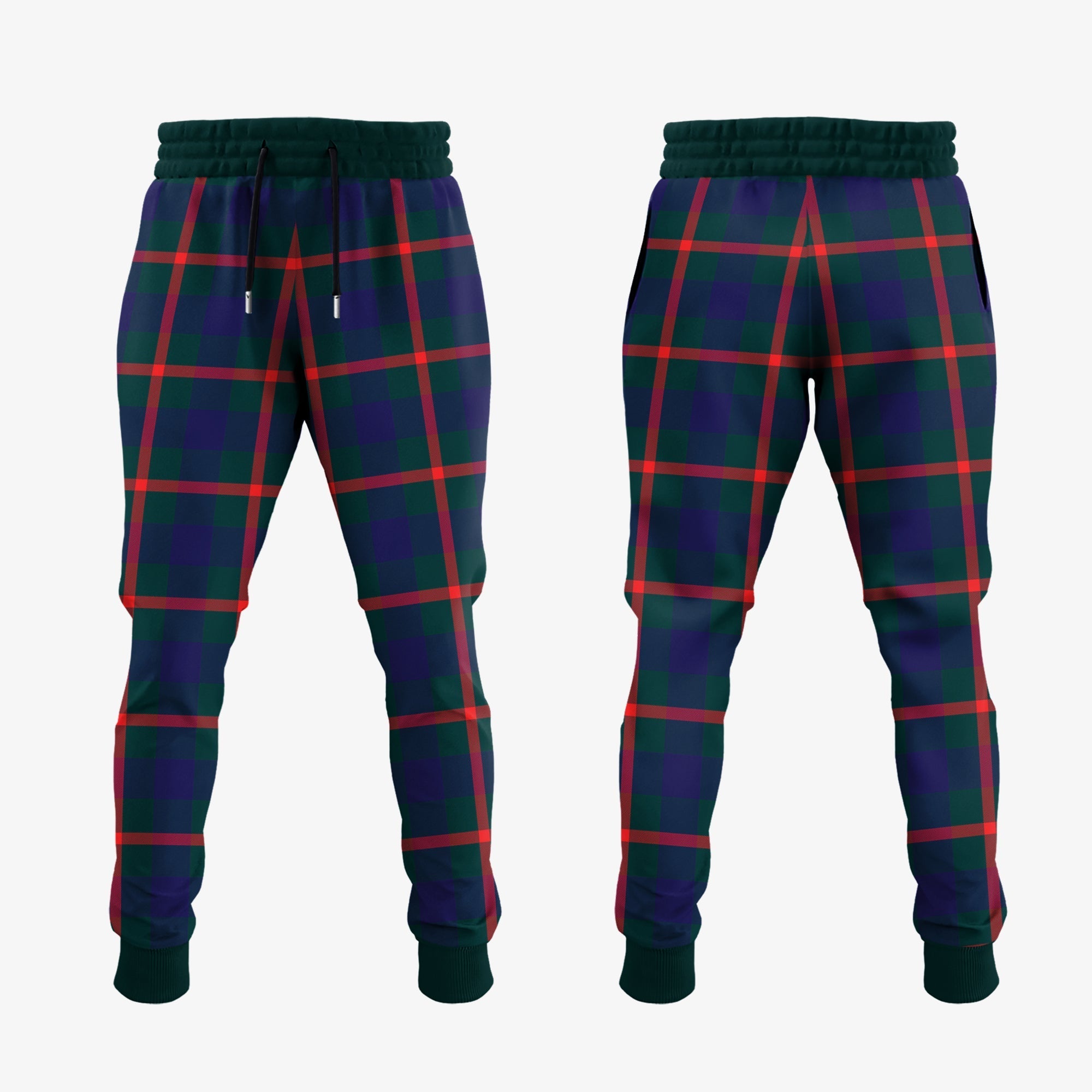 Agnew Modern Tartan Crest Jogger Sweatpants